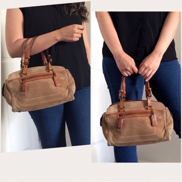 Coach | Soho Camel Suede Satchel Handbag - Picture 3 of 9